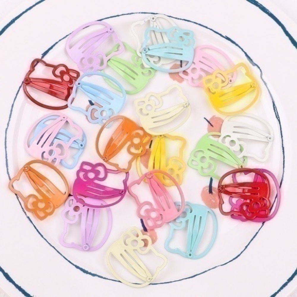 Snap On Hair Clips for Little Girls - Set of 12